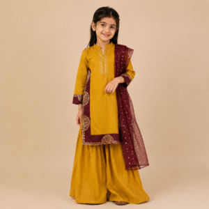 Mustard Mehek Gharara Set