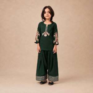 Emerald Grace Embroidered Suit